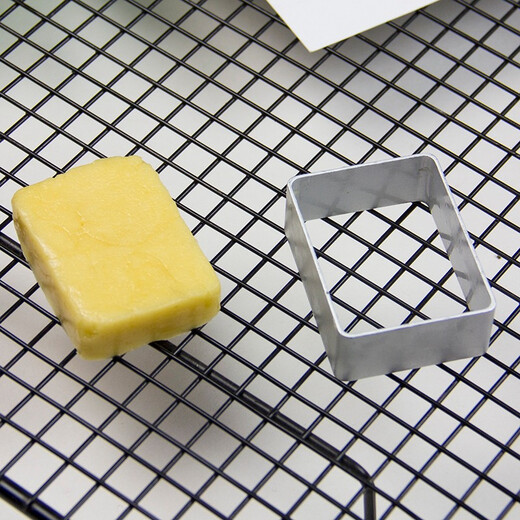 DOLO pineapple cake mold rectangular heart-shaped pineapple flower frosted cookie baking DIY abrasive stainless steel pressure model rectangular pineapple cake mold (10 pieces)