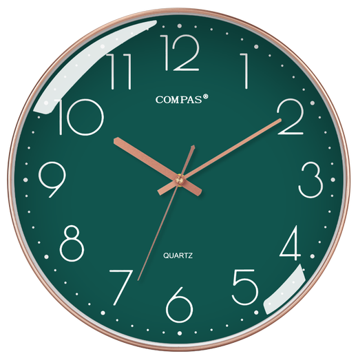 Compas Wall Clock Radio Clock 2025 Гостиная часы Стильные простые календарные офисные экзамены школы автоматическое время черно -белое 14 -дюймовое 6219 Радиозам (диаметр 35 см)