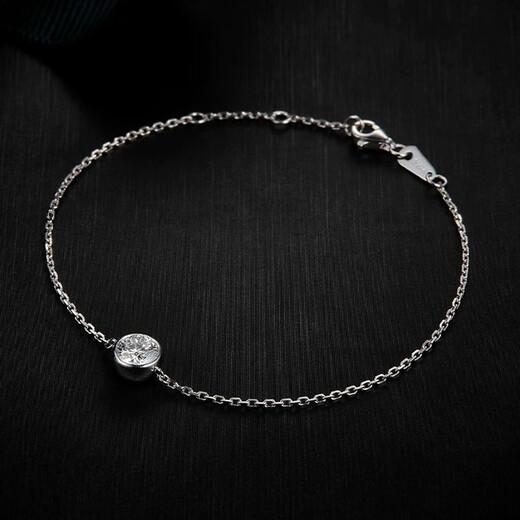 AVHE diamond bracelet for women platinum pt950 platinum bubble 60 points single diamond wrist chain simple platinum to send Chinese Valentine's Day gift Platinum pt950 platinum bubble 30 points diamond bracelet