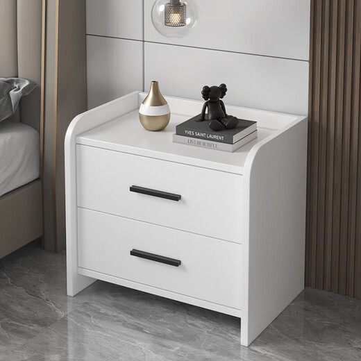 Gupujia solid wood bedside table bedroom small apartment simple modern bedside cabinet small storage cabinet storage locker light gray