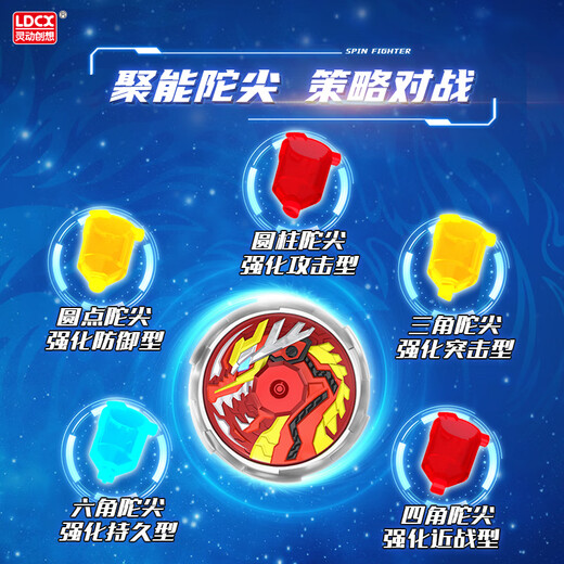 灵动创想魔幻陀螺6代苍炎雄狮战斗对战男孩儿童陀螺玩具生日儿童礼物