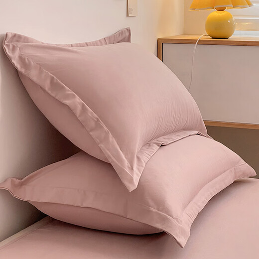 Frangomo summer bean paste color brushed pillow set single ins simple style pillow case solid color pillow cover 48x74cm pressed pillowcase-bean paste twill brushed pillowcase 40cmX60cm