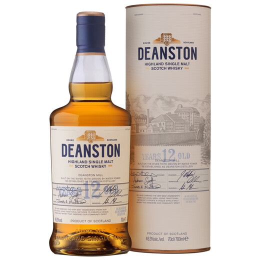 Deanston a 12 años de whisky de malta escocés tinston 700ml