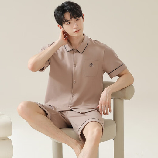 
Modal 7A Antibacterial Men's Pajamas Men's 100% Pure Cotton Summer Shorts New Style Youth Can Wear Outdoor Home Summer 09M12805 XL