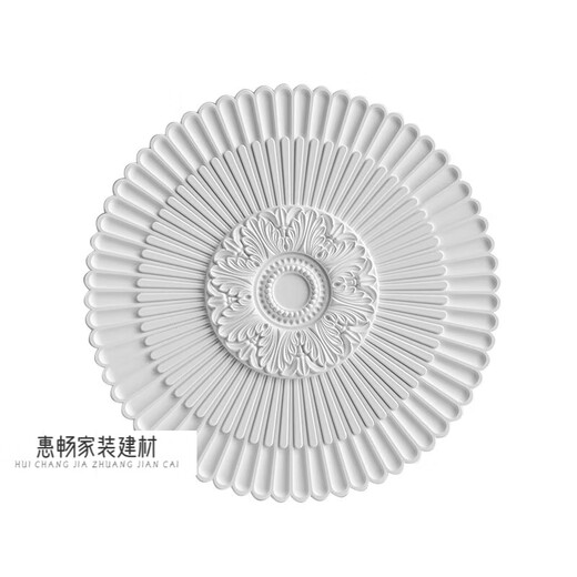 French PU lamp plate gypsum base round European ceiling ceiling decorative line carved combination parquet lantern base lamp plate 7027-44cm 0mm