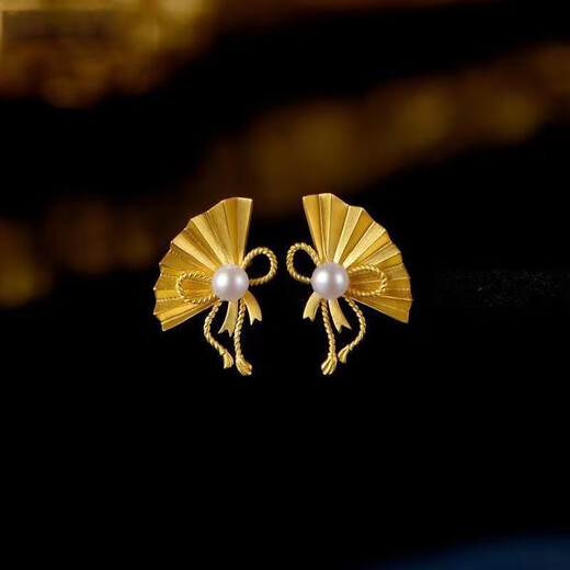 Fat Donglai's same style 18k color gold earrings, gold color earrings, gold retro hoop earrings for women, diamond earrings