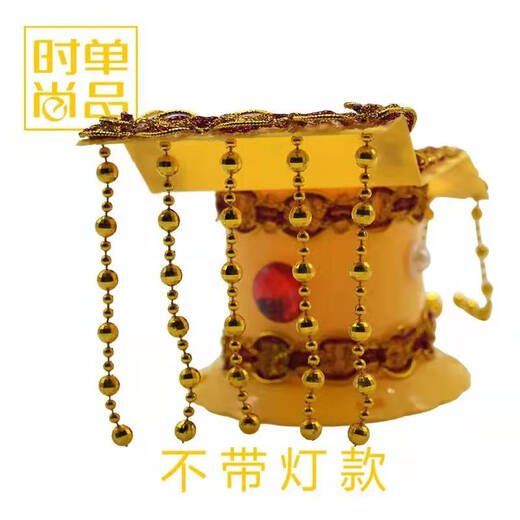 橙子蛋挞汉朝唐龙帽汉代皇帝帽子大汉天子帽演出配饰儿童平顶冠古装演出帽 烫金皇帝帽 均码（儿童成人都可以送绳子）