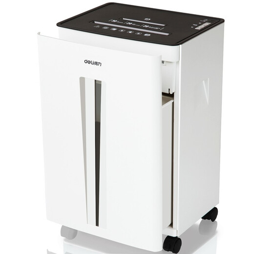 Deli 9918 Paper Shredder Germany 4 niveaux à la fois de déchiquetage à temps unique de 20 feuilles de titulaire de papier de papier déchiqueté de 20 minutes