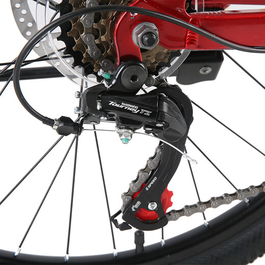 Xidesheng Chinese style 24-inch youth bicycle boys and girls 21-speed variable speed bicycle red and black