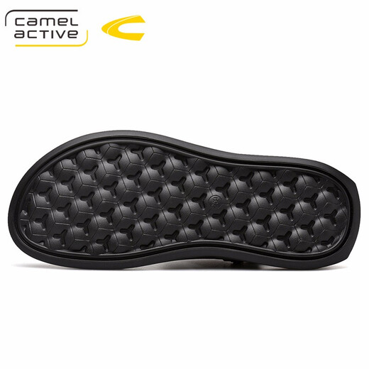 骆驼动感德国骆驼动感凉鞋男头层牛皮沙滩鞋潮流夏男休闲透气防滑凉拖两穿 黑色689（皮鞋码） 40