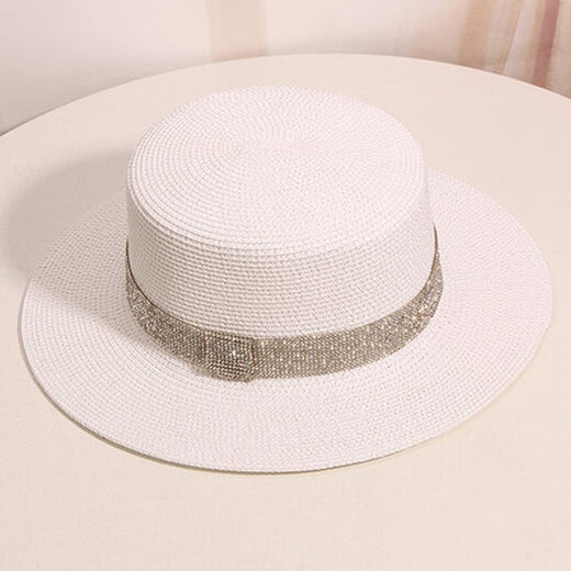 Fangchi Sun Hat Perle Plat Top Paille Girl Girl Elegant Spring and Summer Travel Sun Protection Sun Foot Fashion Summer Polvyle Repre