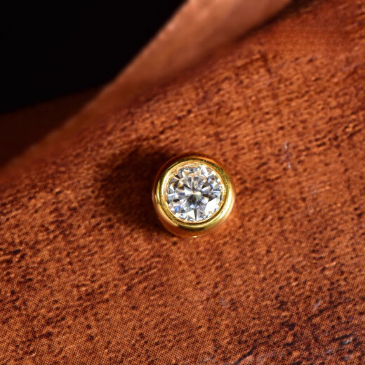 Fat Donglai's same 18K gold pendant single pendant Moissanite bubble small fresh temperament clavicle pendant DIY K yellow-1 carat bubble pendant