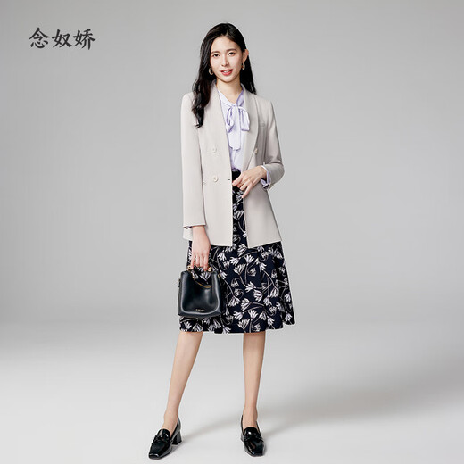 念奴娇【商场同款】通勤职场衬衫女  简约百搭遮阳衬衣  商务休闲女装 飘带领衬衫CNB3879V8 L 【115-130斤】