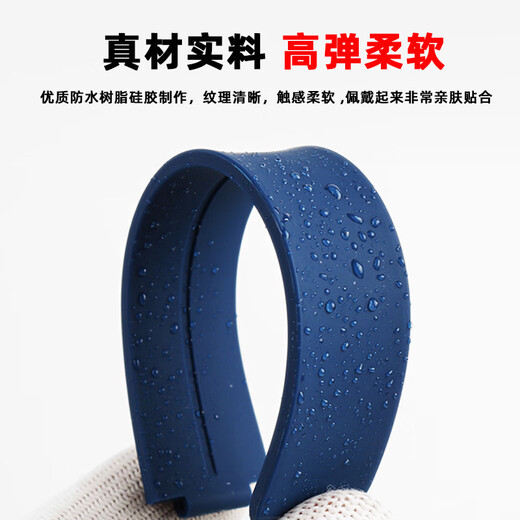 卓磊适配海鸥Seagull复古电视机方形826.1051系列磁吸扣男女款时尚凸口硅胶手表带配件 橙色-银色扣 专用尺寸