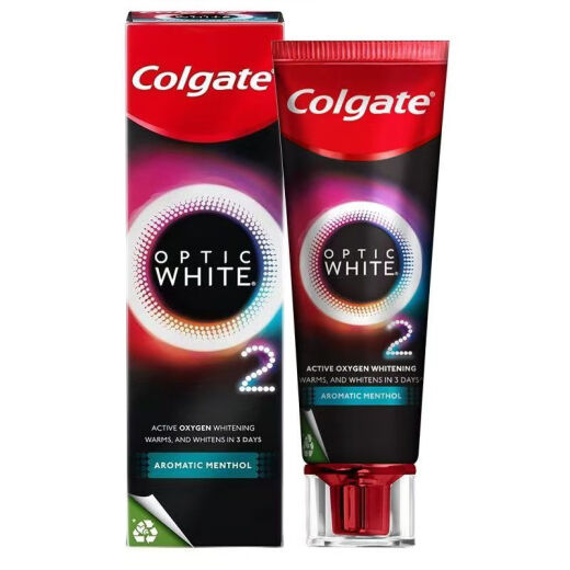 高露洁泰国高露洁速感白热感活氧美白牙膏OPTIC WHITE去黄牙薄荷桃桂花 薄荷味 85g 1支 热感美白