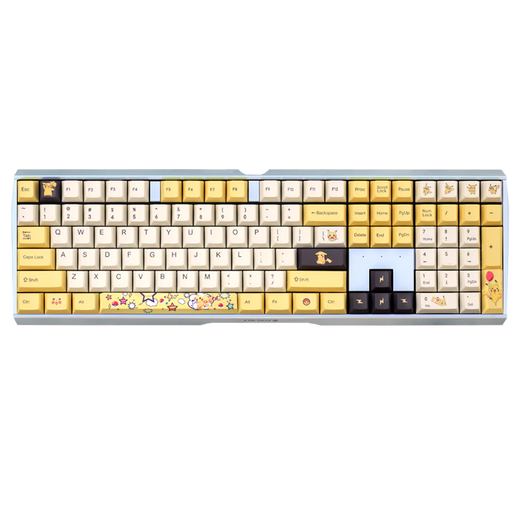 CHERRY Cherry Pikachu theme custom keyboard Pokémon POKEMON Customized gaming keyboard E-sports keyboard MX3.0S mechanical keyboard Aluminum Tuotuo alloy Wired MX3.0S Pikachu White matte black axis Hard feel and fast rebound game recommendations