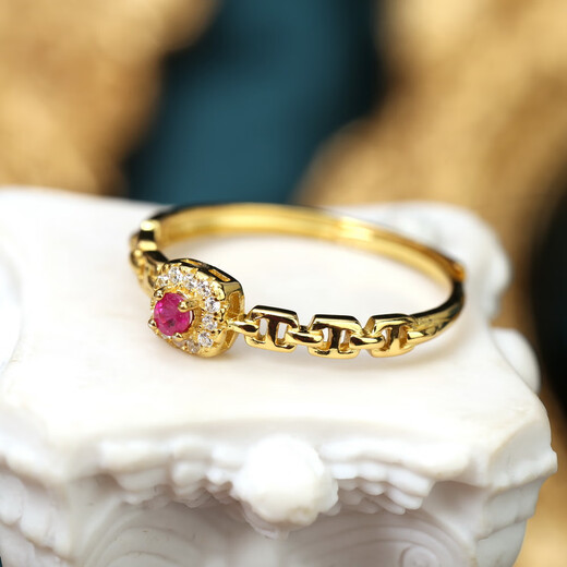 Hongtiancheng S925 oval ruby ring holiday birthday gift for girlfriend live mouth adjustable