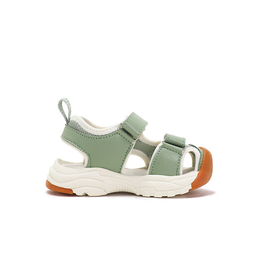 Snoopy (SNOOPY) children's shoes, boys' sandals, new summer Baotou anti-collision river shoes for small and medium-sized children, non-slip breathable beach shoes, matcha green, size 30, suitable for feet length 17.9-18.6cm