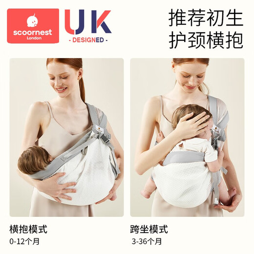 Kechao Baby Holding Artefact befreit zweihändige Neugeborenen-Babygurte, bevor er ausgeht, um Baby Baby Baby Horizontal Umarmung zu halten [atmungsaktives Stil-geeignet für 3-36 Monate] Weier Pink