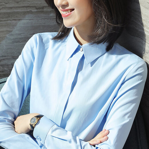 Queen White Shirt Women's Professional Long Sleeve Fashionable Formal Design Niche Work Wear Shirt White L