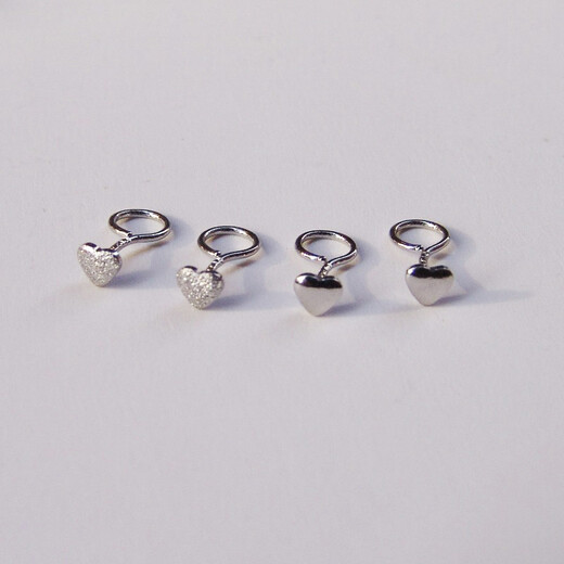 Lotus platinum earrings pocket mini PT990 platinum small earrings love earrings PT950 platinum full platinum curved style platinum frosted love 0.25g single