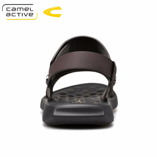 
Camel dynamic German camel dynamic sandals men's toe layer cowhide beach shoes trendy summer men's casual breathable non-slip sandals two-wear brown 698 (leather shoe size) 42