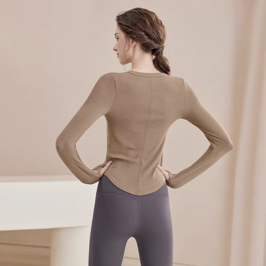 LULU CENTURY Slim Casual Button Yoga Wear Women's Long Sleeve 2025 New Slim Fitness Pilates Sports Top Training Wear White Top L