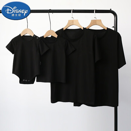 G.duck2025 white parent-child clothing for a family of three and four babies pure cotton short-sleeved T-shirt family photo studio photo T-shirt white T-shirt (fine cotton) adult L size (125-145Jin Jin is equal to 0.5 kg)