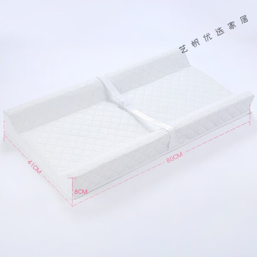 尿布台垫子u型新生儿换垫U型尿布垫配安全带真空包装0-1岁适用80X 白色U型尿布垫软垫不承重