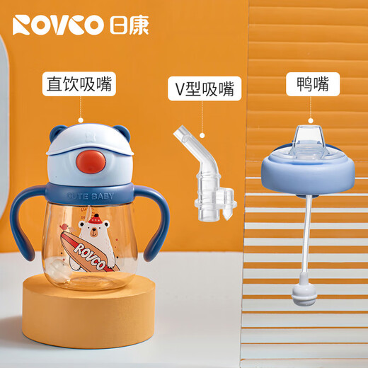 Rikang One Topf drei Mund Baby Lernbecher Kinderstrohbecher Entenbecher Baby Trinkwasser Tasse Direkte Trinkbecher 24 B1049 Rot ein Topf Zwei Saugköpfe