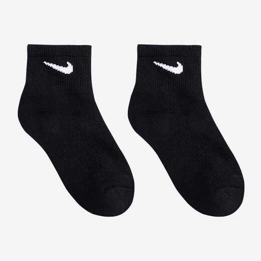 NIKE 耐克男女童中筒短袜6双装3A抗菌莱卡面料柔软舒适儿童运动袜子 白色/岩岭灰 6双 5-7岁 【建议脚长18-20cm】