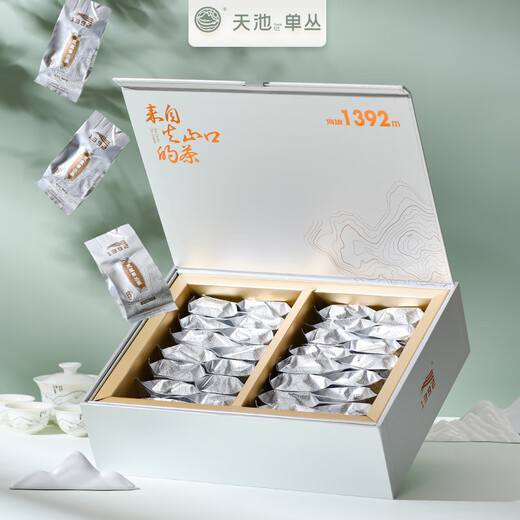 Tianchi Tea Industry 1392 Phoenix Single Cong Duck Mierda Fragancia Chaozhou Phoenix Single Cong Tea Regals Regalos regalos Golden Autumn Silver Moon Duck Fragance 210G*1 Box
