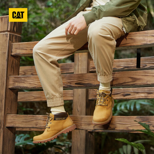 Cat Carter Martin Stiefel Mid-Top Yellow Boots Herren Arbeitschuhe leichte Outdoor-Wanderschuhe P110973N3BDC25 Gelb 41
