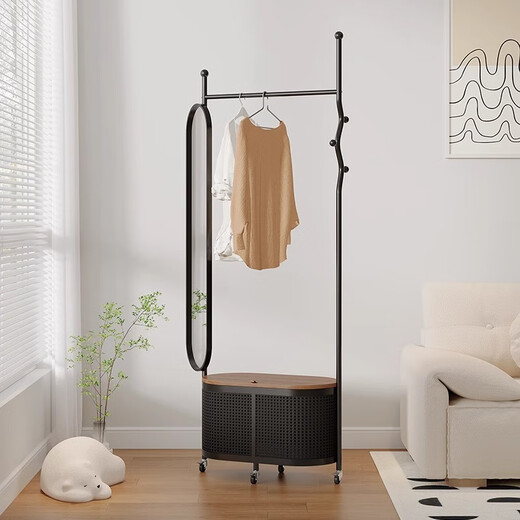 Tangke à la crème à la crème de style sol rotation de miroir à corps plein à corps rack de manteaux intégré à la vinaigrette multifonction ménagère Miroir de manteau Miroir de couche de couche blanche Miroir à corps complet 70 cm + noix
