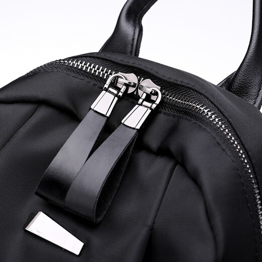Double Star Rucksack Damen-Wear-Resistant Rucksack Freizeit-Reisetasche Mama-Tasche große Kapazität Wasserresistente Schulbeutel Schwarz (Standardmodell)