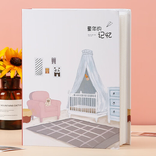6-inch 200-piece family photo album, large-capacity photo plastic interstitial children's growth record album, baby diy storage album, couple travel record, good times - 6-inch, 200-piece