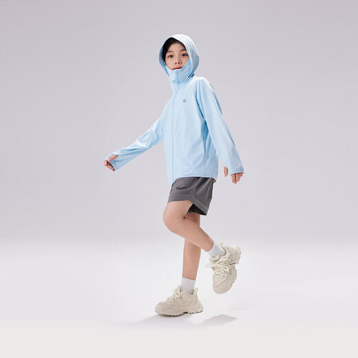 EBAER children's sun protection clothing boys summer new anti-UV sun protection clothing crystal blue 110
