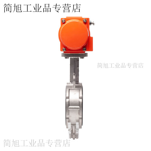 Yue Changsheng customized pneumatic stainless steel E-C butterfly valve D671X-16P E-C three soft seal wafer valve DN40 (304 plate)