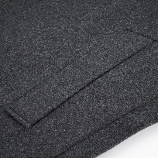 恒源祥双面呢羊毛呢子大衣男士中长款冬季可脱卸羽绒内胆羊绒翻领外套男 Y2316藏青色(可拆卸鹅绒内胆) M 170码-适合体重100-120斤