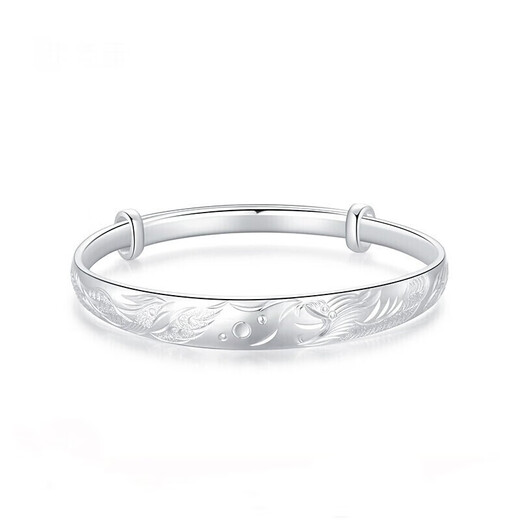 Xiyue platinum bracelet PT950 women's dragon and phoenix bracelet widening dragon and phoenix Chengxiang solid push-pull bracelet for birthday gift customized 80g shipped in 1-10 working days