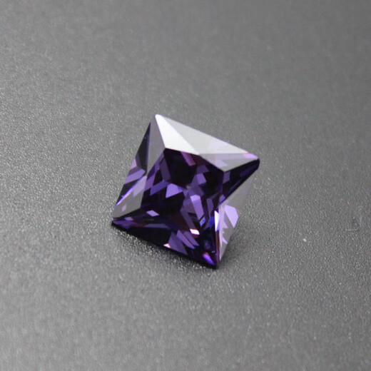 DL 1998 Chinese Valentine's Day gift zircon purple diamond loose stone princess square purple diamond cut ring 2X2mm