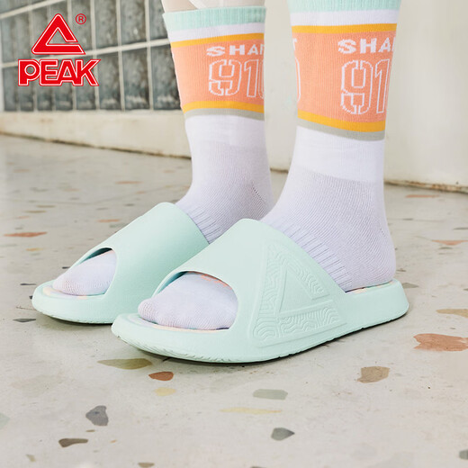 匹克（PEAK）态极2.0拖鞋男鞋夏季外穿运动拖鞋防滑沙滩鞋女情侣厚底凉拖鞋子 E12138L水粉绿（女款） 39