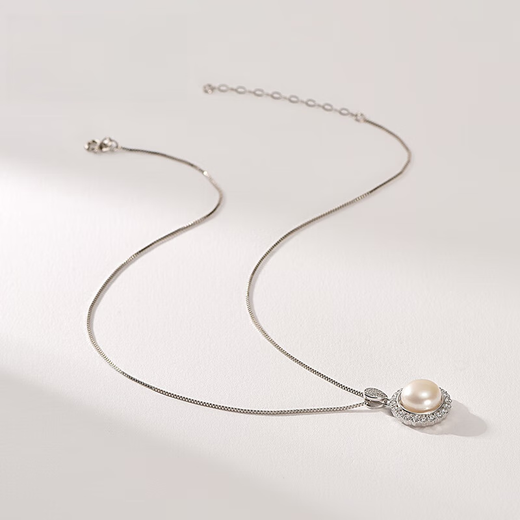 Changcai Yuanqing 925 silver freshwater pearl pendant 10-11mm steamed bun-shaped versatile pendant birthday gift for elders10