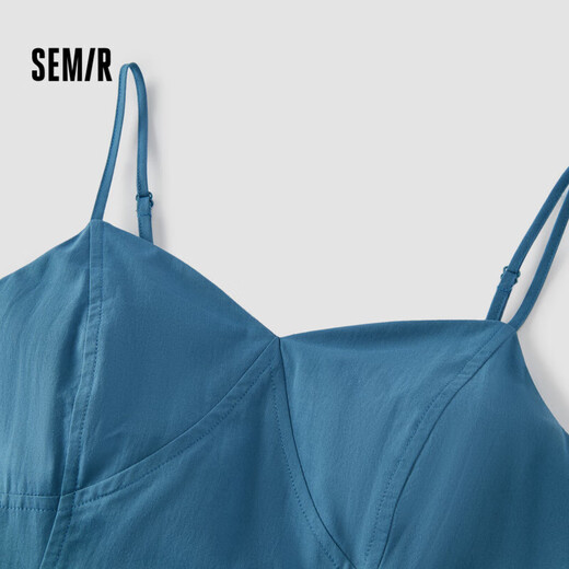 Semir dress women's slim V-neck suspender skirt year-round waist skirt dress simple long skirt 107424114025