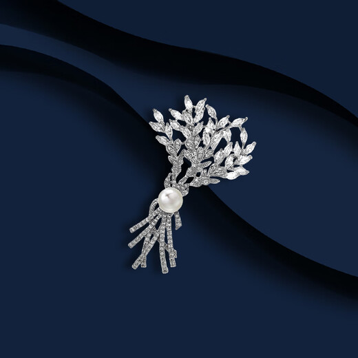 Marco Bizzarri brand light luxury wheat ear brooch, high-end feminine and exquisite accessories, luxury pearl corsage, high-end Teacher's Day gift, Mid-Autumn Festival gift, Mother's Day gift for mom