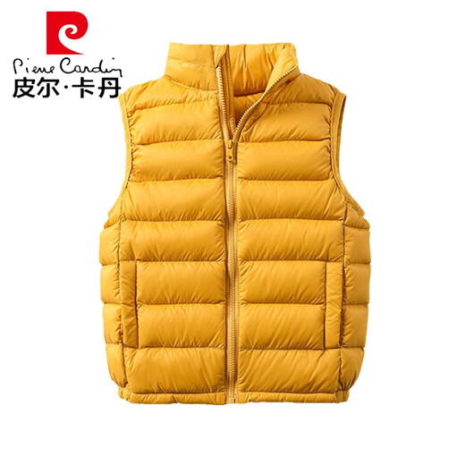 Pierre Cardin's new 90 white duck down vest children's down jacket lightweight vest for men and women baby autumn and winter vest medium and large children's jacket red 150cm
