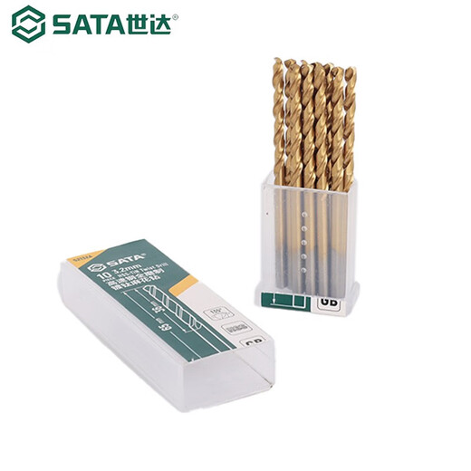 SATA tool twist drill high-speed steel fully ground titanium-plated drill bit punching hand electric drill bit 1mm-13mm optional 10-piece set twist drill 2.5MM 52125A