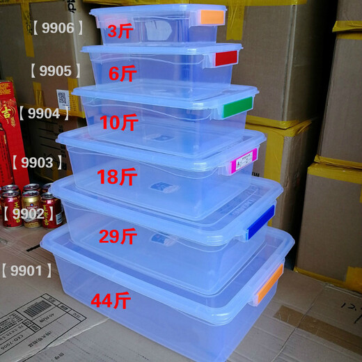 
Zeyi Extra Large Capacity Large Thickened Food Refrigerated Refrigerated Plastic Box Dry Storage Box Sealed Fresh Preservation Box [6Jin[Jin is equal to 0.5 kg]]28*19*9cm [9905]