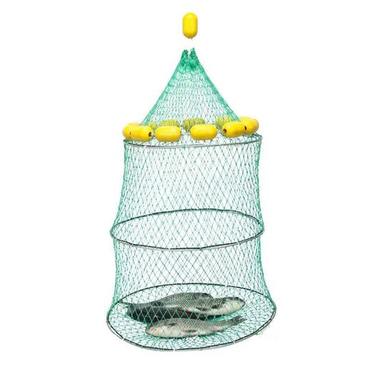 MieLanat multi-floating ball sea fishing protection, small fish protection, boat fishing protection, rock fishing protection, reservoir fishing protection, nylon net floating fish protection, 0.7m 40cm, three floating balls, thick steel wire