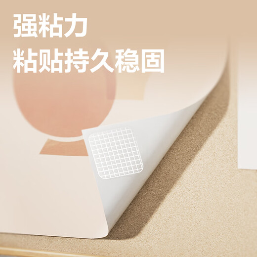 得力（deli）纳米双面胶无痕双面胶透明胶 网格防水强力高粘 墙面贴春联贴 混合规格20片/袋 JL701